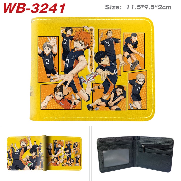 Ví Ngắn Dạng Gập In Hình Bóng Chuyền Hoạt Hình Dành Cho Nam Và Nữ