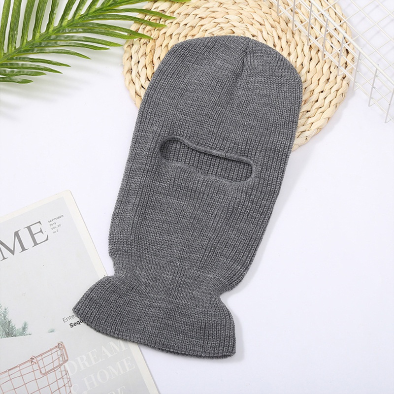 Mũ Balaclava Đan Len Che Phủ Toàn Diện Nhiều Màu Sắc Có 1 Lỗ Giữ Nhiệt Cho Trẻ Em Và Người Lớn