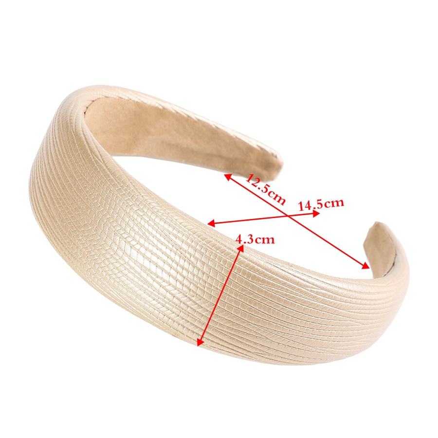 (Hàng Mới Về) Băng Đô Da Màu Trơn Phong Cách Retro Hàn Quốc Cho Nữ