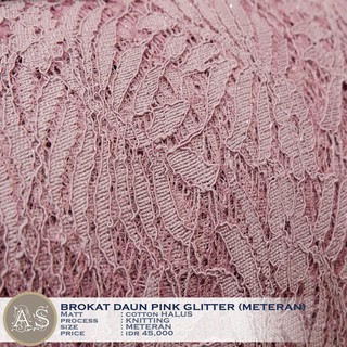 Vải Brokate GLITTER PINK tốt nghiệp KEBAYA