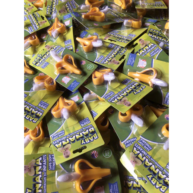 Gặm nướu cho bé, ngậm nướu silicon chuối BQSHOP