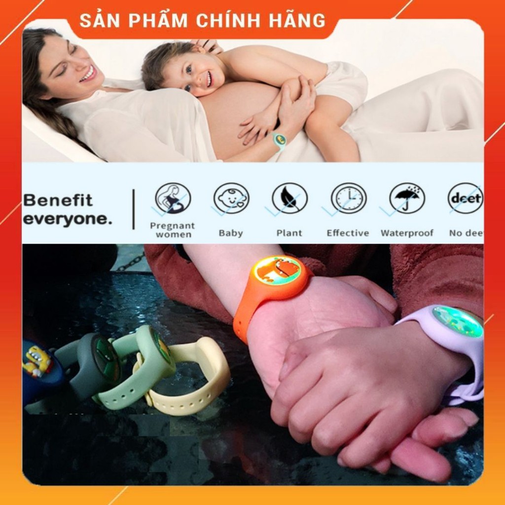 Vòng Đeo Tay Chống Muỗi Chính Hãng LEBEI Phát Sáng Tinh Dầu Xả Tự Nhiên Nhiều Hình Ngộ Nghĩnh Cho Bé Trai Và Bé Gái