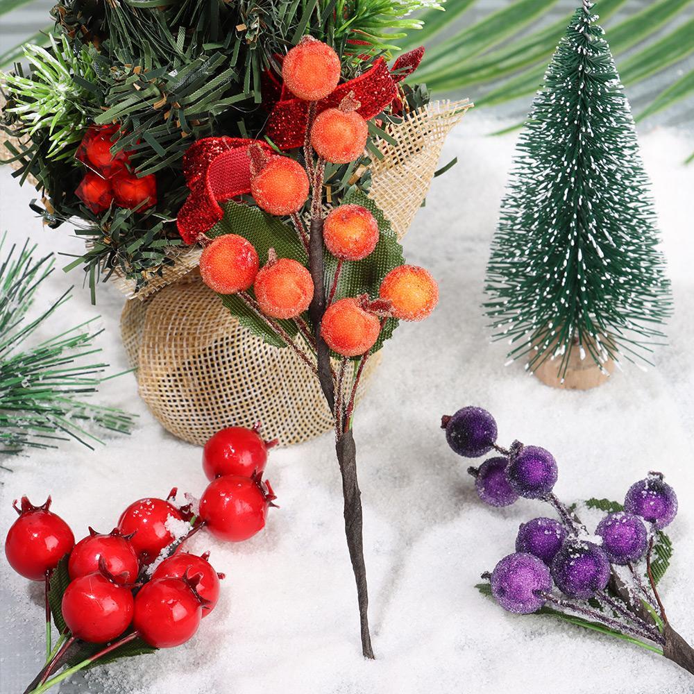 Cành Cây Thông Đỏ / Quả Thông Nhân Tạo Trang Trí Giáng Sinh
