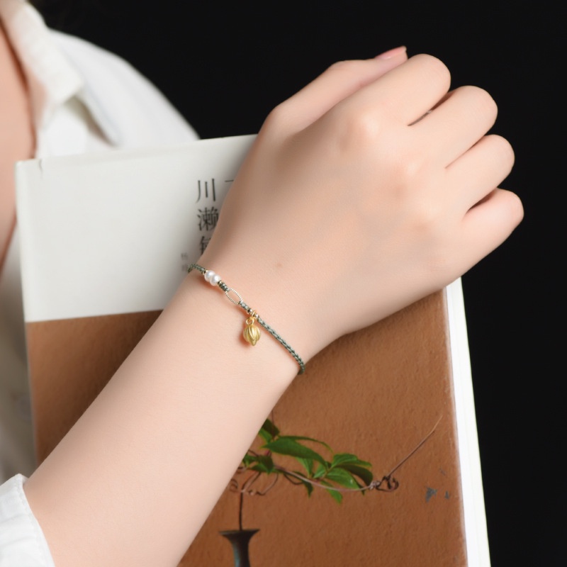 Vòng Tay Bện Dây Đính Hạt Ngọc Trai Tự Nhiên Thời Trang Cho Nữ | BigBuy360 - bigbuy360.vn