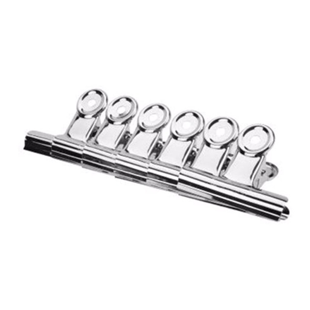 Kẹp inox Guangbo 64mm, ko han gỉ, kẹp giấy, kẹp tài liệu siêu chắc bền - 6 chiếc