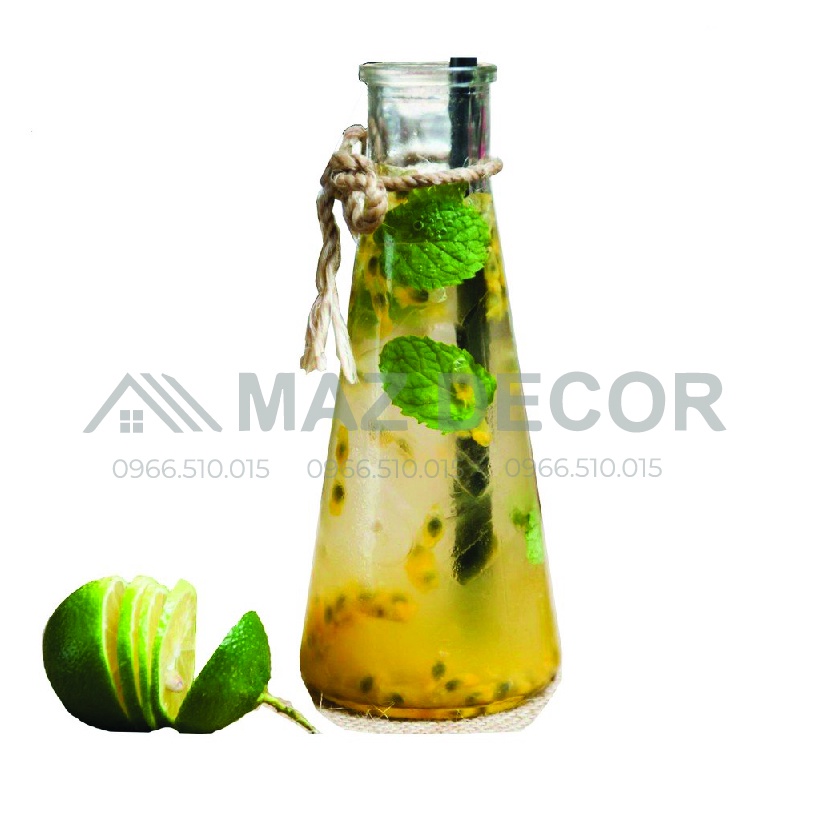 [Sỉ] Chai lọ thủy tinh tam giác sinh tố 315ML đẹp giá rẻ