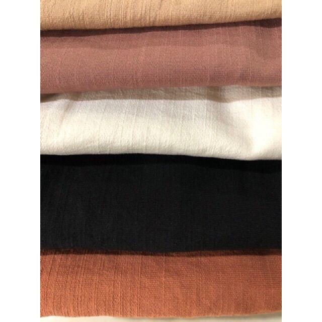 Quần Culottes nữ ống rộng cạp chun tôn dáng thoáng mát chất vải đũi