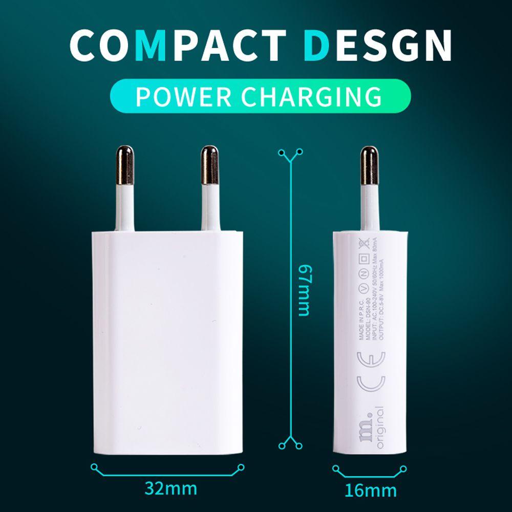 Củ Sạc Điện Thoại Mini Phích Cắm EU Tiện Dụng