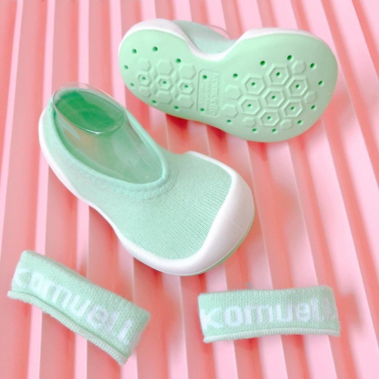 Cho Bé GIÀY TẬP ĐI CHO BÉ CƯNG CHÍNH HÃNG GGOMOOSIN HÀN QUỐC flat mint