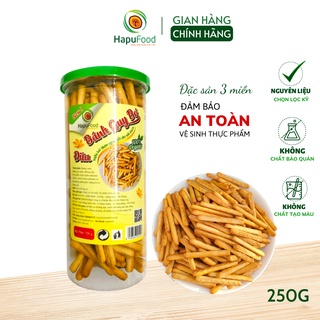 Bánh quy bơ đũa HAPUFOOD ăn liền hộp 250G, thơm ngon, giòn rụm bổ dưỡng - Đồ ăn vặt cho mẹ và bé
