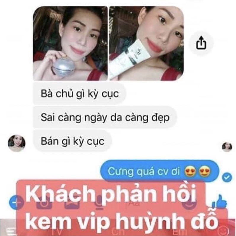 Kem Vip Dưỡng Trắng,Chống Nắng,Ngừa Mụn Nám,Chống Lão Hoá(Hộp 30gr)