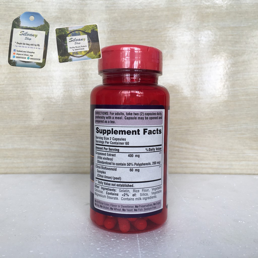 [Sale - Date 07/2021] Viên Tinh Chất Hạt Nho Grapeseed Extract 200mg Puritan's Pride - 120 Viên | BigBuy360 - bigbuy360.vn