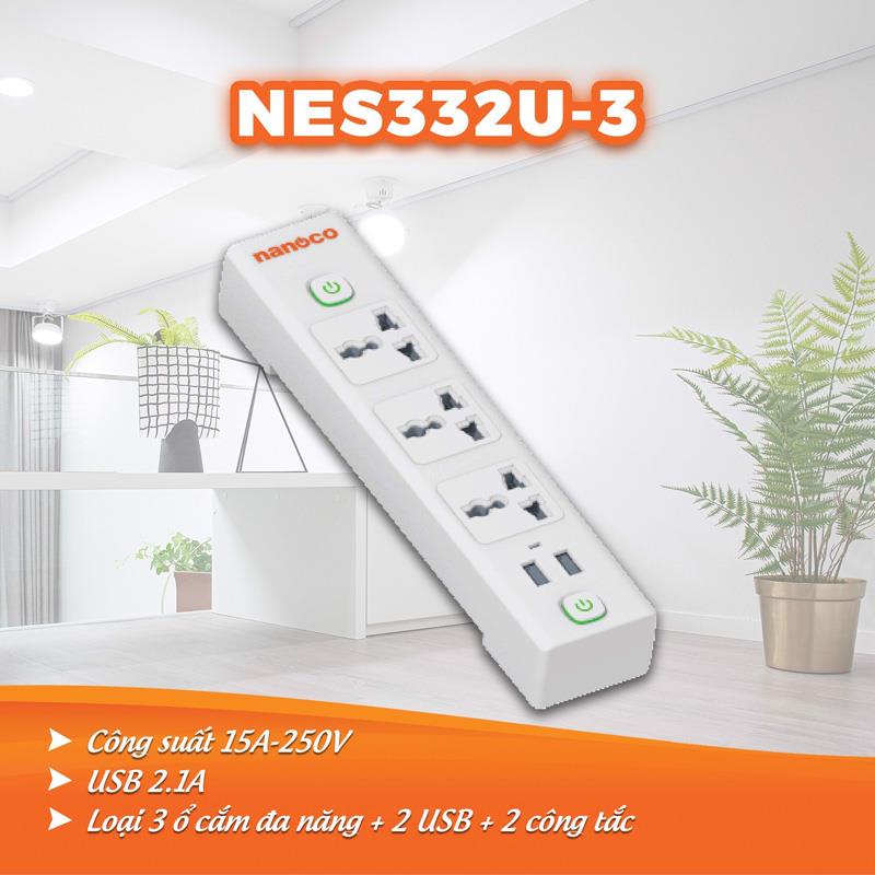 Ổ Cắm Có Dây Nanoco NES5215-3/NES3332-3