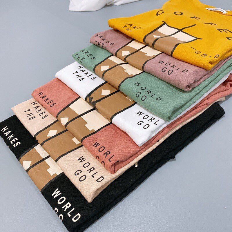 Áo Phông Dáng Rộng Unisex- Áo Thun Nữ Oversize Tay Lỡ In Hình Coffee | BigBuy360 - bigbuy360.vn