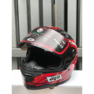 mũ agu fullface tem racing (màu đỏ)