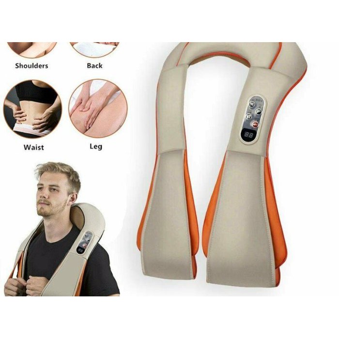 Máy mát xa lưng đùi vai gáy - Đai massage giảm đau cổ vai gáy 2 tay đeo ACK P451