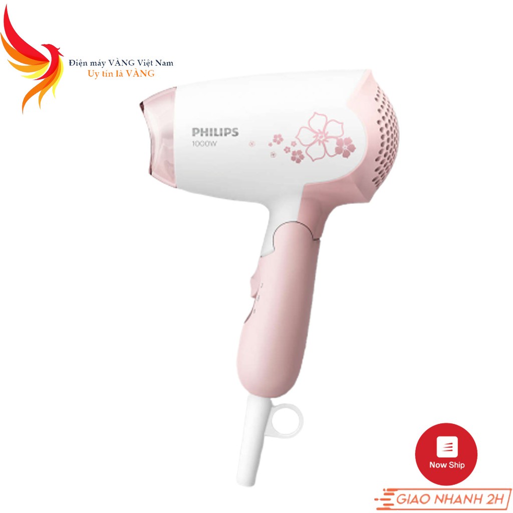 Máy sấy tóc mini Philips HP8108/00 chính hãng - Bảo hành 24 tháng- Công suất:1000 W  Tốc độ sấy:2 tốc độ