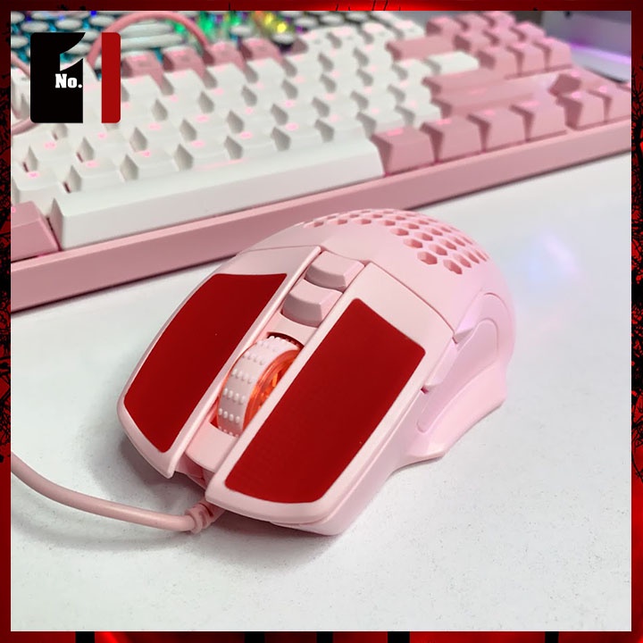 Chuột Gaming Máy Tính Màu Hồng Led RGB T-WOLF M4 Chuột Vi Tính Chơi Game Dễ Thương Có Dây Giá Rẻ