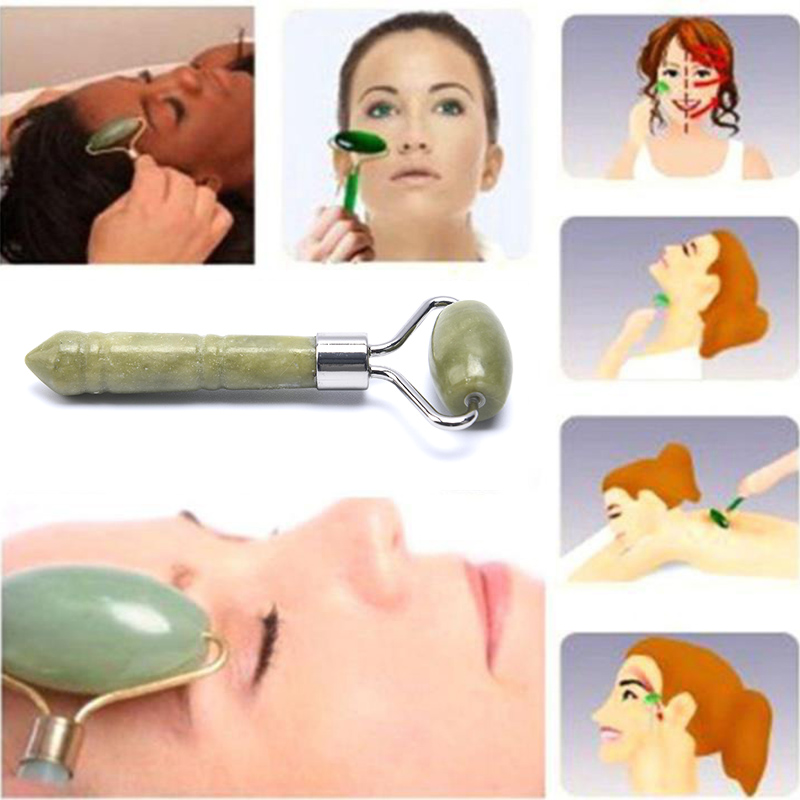 1Pc Facial Massage Roller Single Head Jade Stone Beauty Health Skin Care Tools