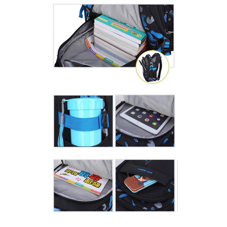 Cặp balo học sinh nam nữ đi học cấp 1, cấp 2 chất liệu vải dù chống thấm, chống xước cao cấp