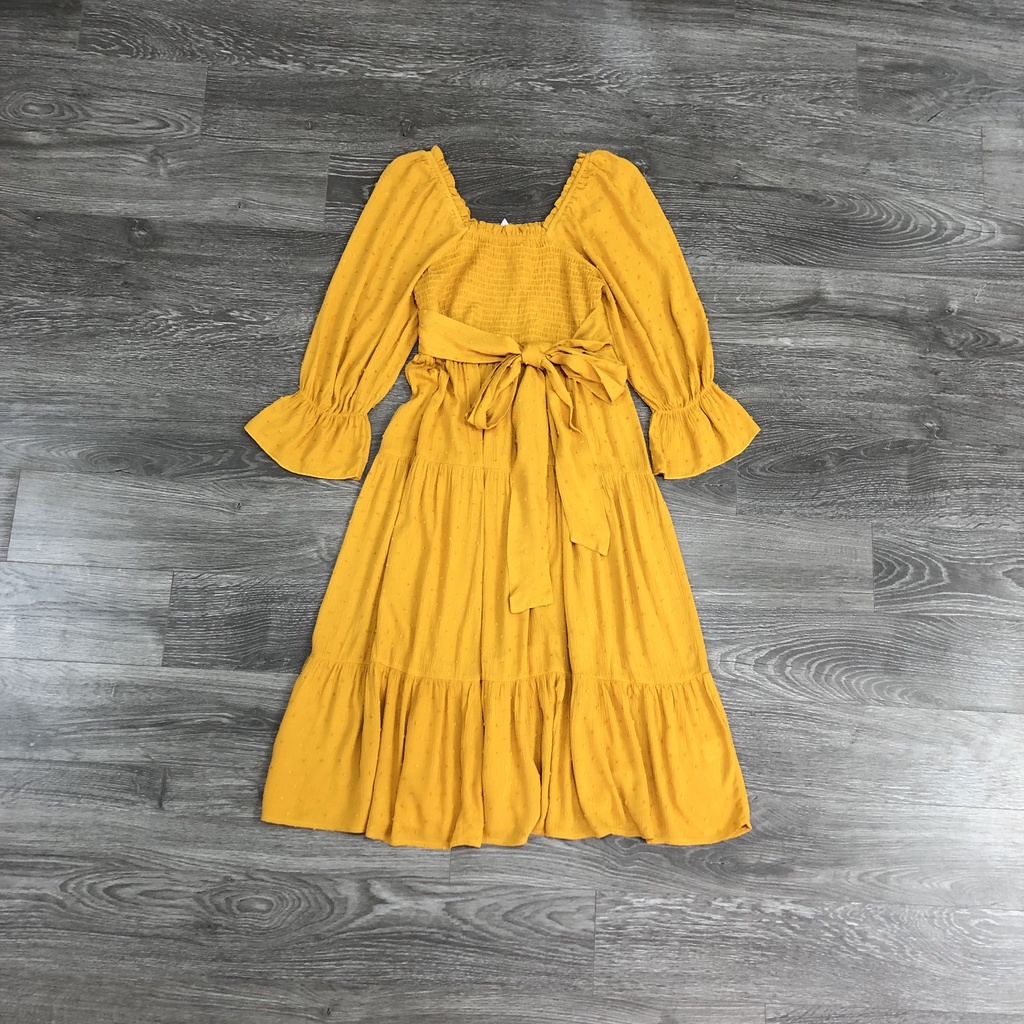Đầm NY collection smocking babydol viền bèo