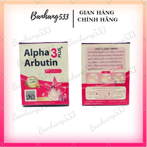 Viên bột trộn kích trắng Alpha Arbutin Thái Lan