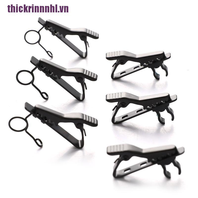 [rinhl]3pcs Metal Microphone Lapel Tie Clip for Lapel Jack Lavalier Mic Mini Audio Mic