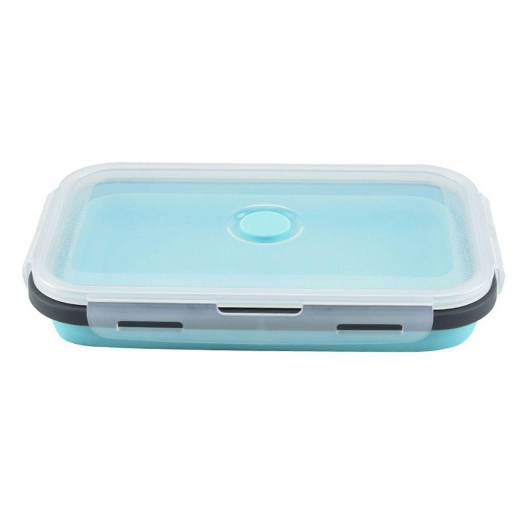 Hộp Đựng Cơm Trưa Bằng Silicone Chống Rò Rỉ An Toàn Có Nắp Đậy Dùng Được Trong Lò Vi Sóng