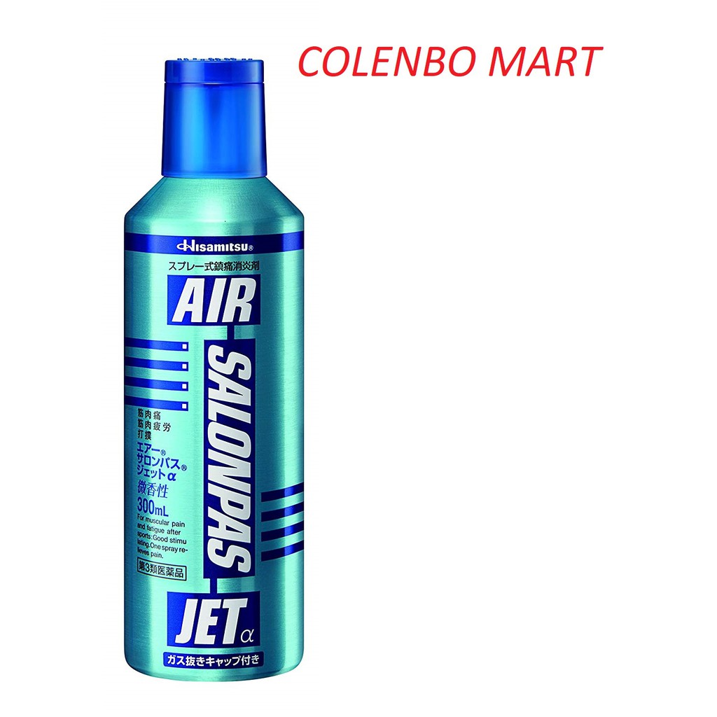 (CÓ SẴN ) Xịt trị đau mỏi xương khớp Air Salonpas Jet 300ml Hisamitsu Nhật Bản