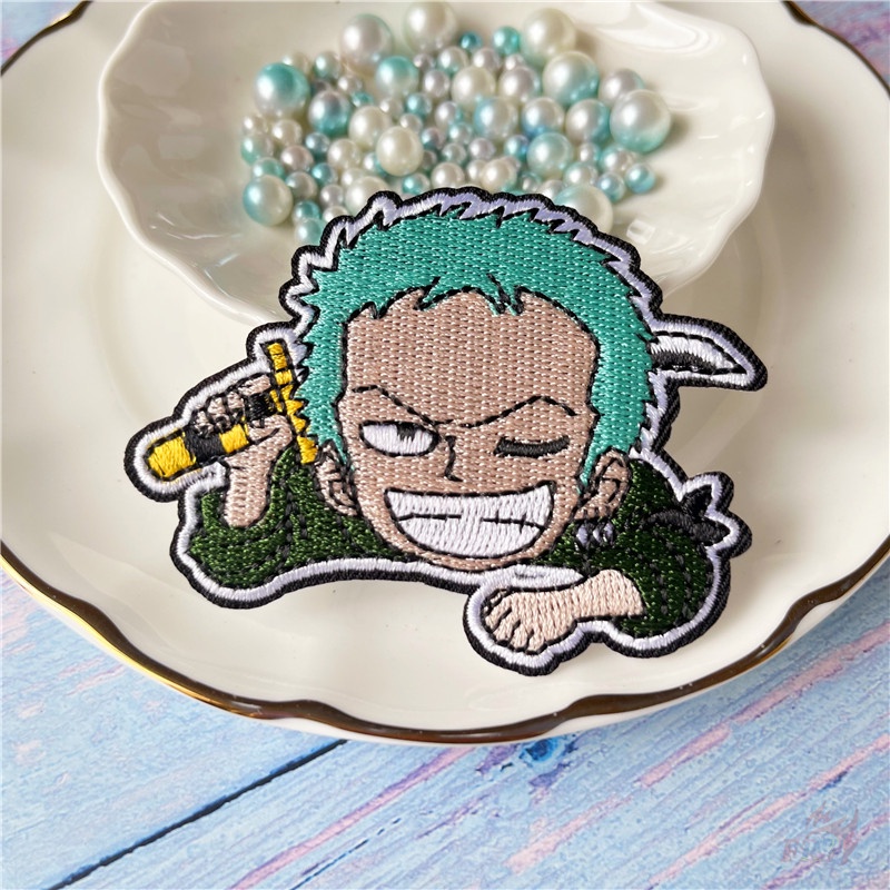 ♚ One Miếng Dán Ủi Lên Tường Hình Người Hâm Mộ ♚ 1 Sticker Ủi Thêu Hình Nhân Vật Anime Luffy Chopper Ace Law Zoro