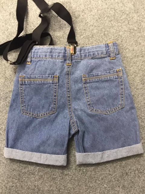 Quần Short Bé Trai Jean Yếm Xanh