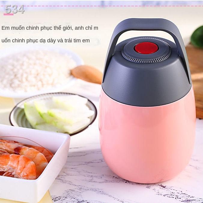 【Giá ưu đãi】Hầm ủ cháo, hộp cơm giữ nhiệt rút phích cắm, thùng tự động inox 304, nhỏ siêu dài