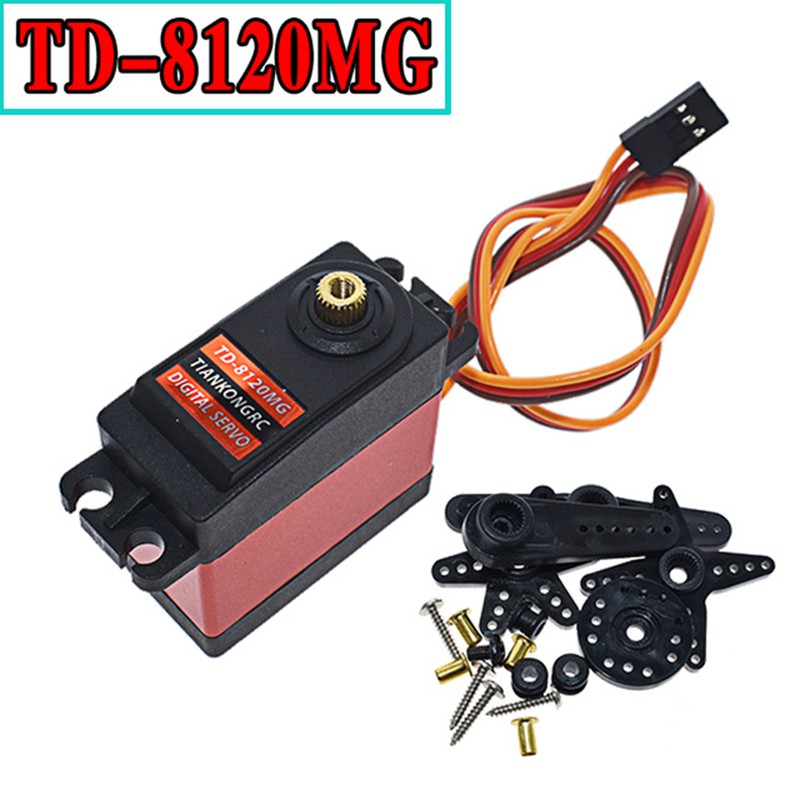 Động cơ Servo TD-8120MG chất liệu kim loại chống nước kỹ thuật số 20kg Torque 180Angle cho mẫu xe điều khiển từ xa RC
