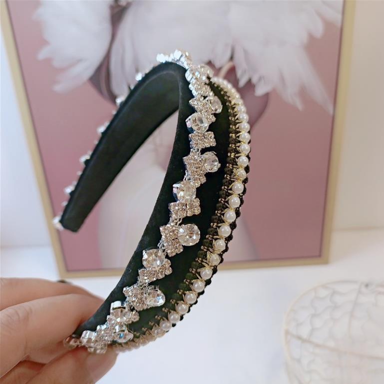 Bờm cài tóc đính đá mix hạt ngọc gia công tỉ mỉ, hàng đặt riêng, phân khúc cao cấp chỉ có tại June accessories