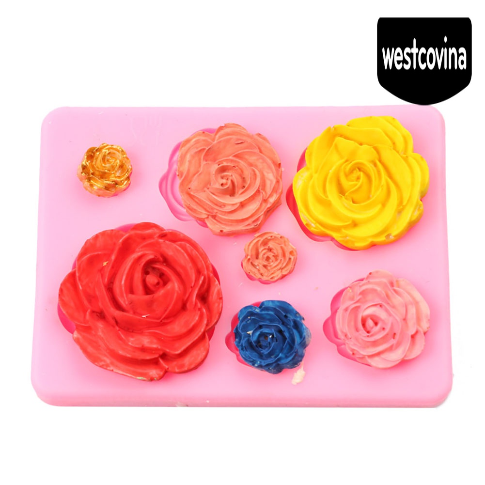 [Hot]☀ Khuôn Làm Bánh / Sô Cô La Hình Hoa Hồng Bằng Silicone DIY