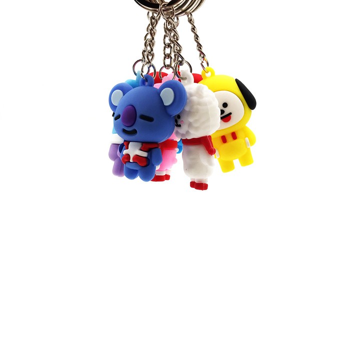 Móc Chìa Khóa Các Thành Viên Nhóm Nhạc Hàn Quốc BT21 BTS Silicon