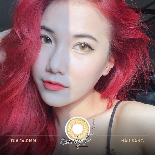 Kính áp tròng LENS NICE CANDY K - Nâu Sáng 14,0mm