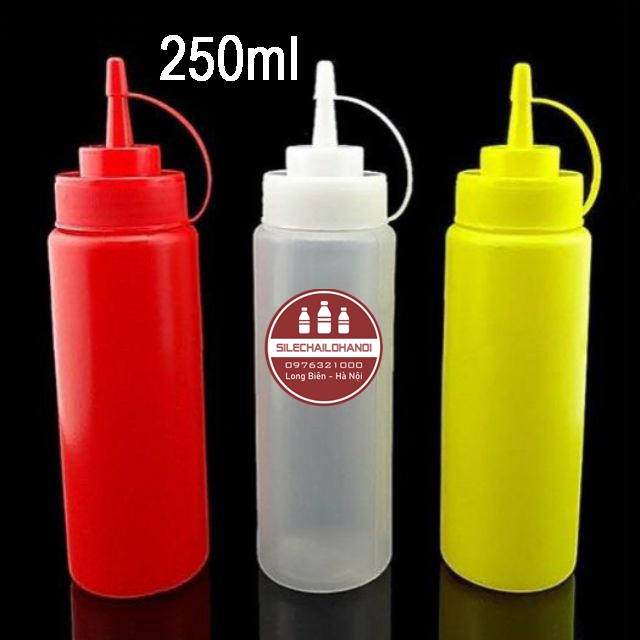 Chai nhựa đựng nước tương, nước sốt 250ml