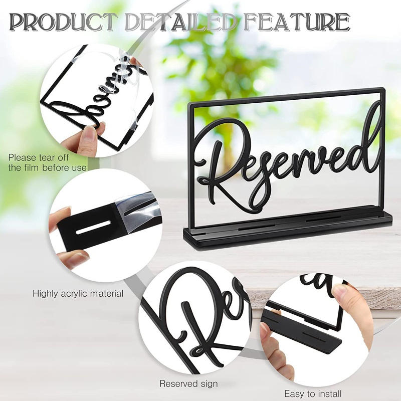[seve *] Bảng Hiệu Để Bàn Trang Trí Tiệc Cưới Bằng Acrylic VIP
