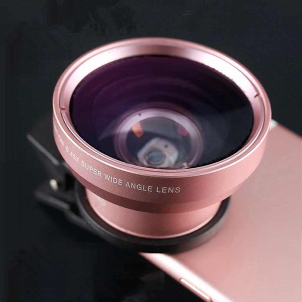 Bộ Lens Kẹp Camera Điện Thoại 2 Trong 1 37mm 0.45x 49uv