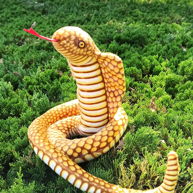 Thú nhồi bông hình rắn hổ mang cỡ lớn thiết kế sáng tạo nhiều màu sắc