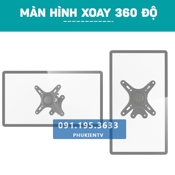 [ #S10 Hợp Kim Nhôm Cao Cấp ] Giá Treo Màn Hình Máy Tính ErgoTek S10 17- 27 Inch ( Upto 32 Inch ) - Xoay 360 Độ