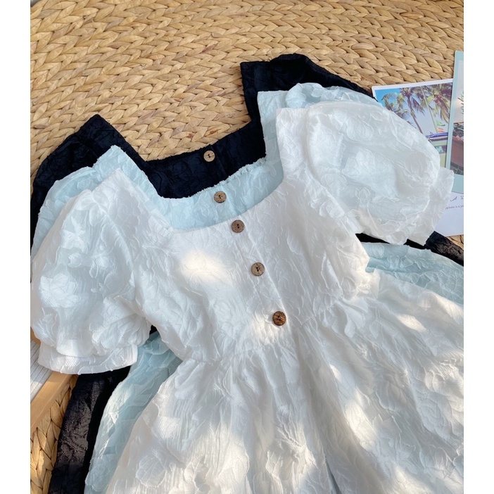 Áo babydoll xẻ 3 màu