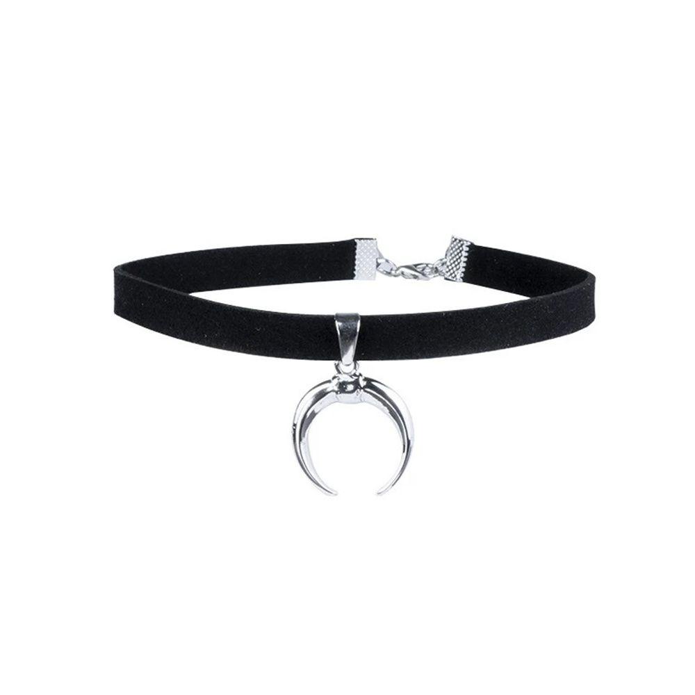 NIUYOU Vòng Cổ Choker Dây Nhung Phong Cách Gothic Cổ Điển