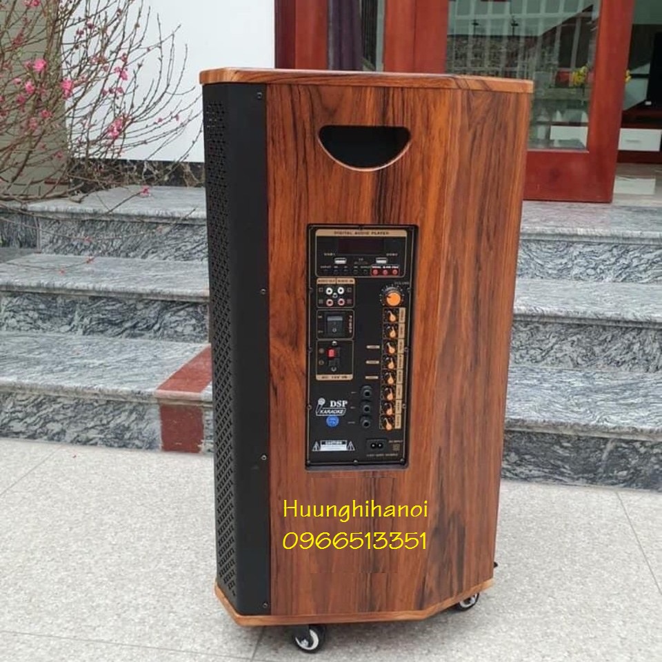 Loa kéo karaoke gia đình hát hay, loa karaoke giá rẻ kèm micro kim loại không dây, chống hú rít, kết nối được tivi