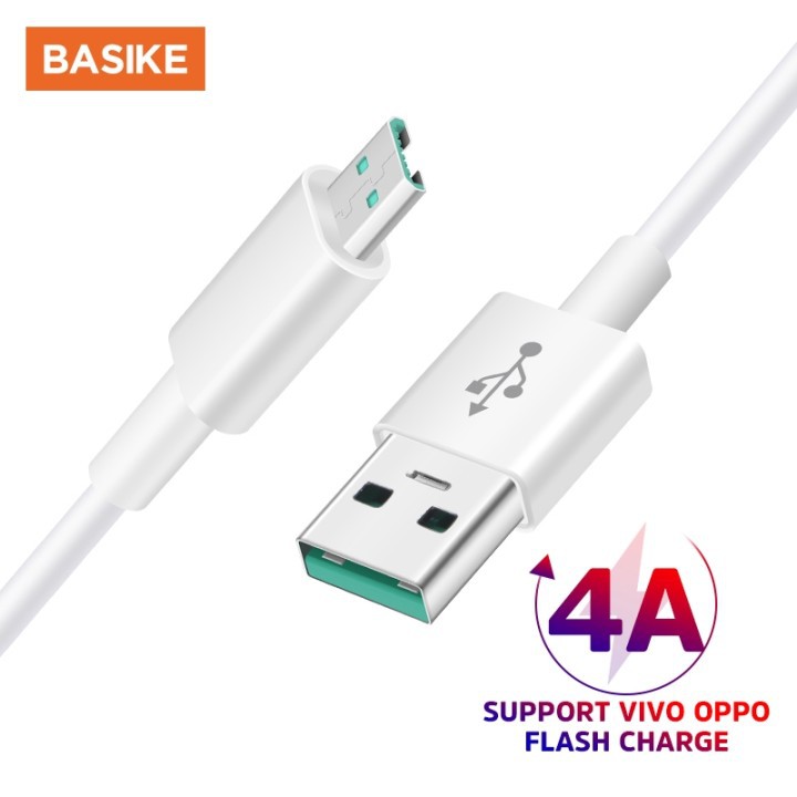 Cáp sạc nhanh 4A chuyển đổi cổng USB sang Micro dài 1M BASIKE