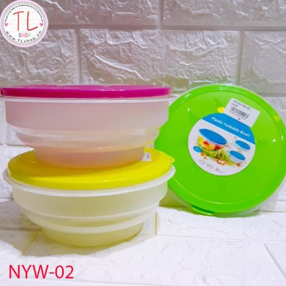 Hộp nhựa tròn xếp có thể gấp gọn tiết kiệm diện tích
