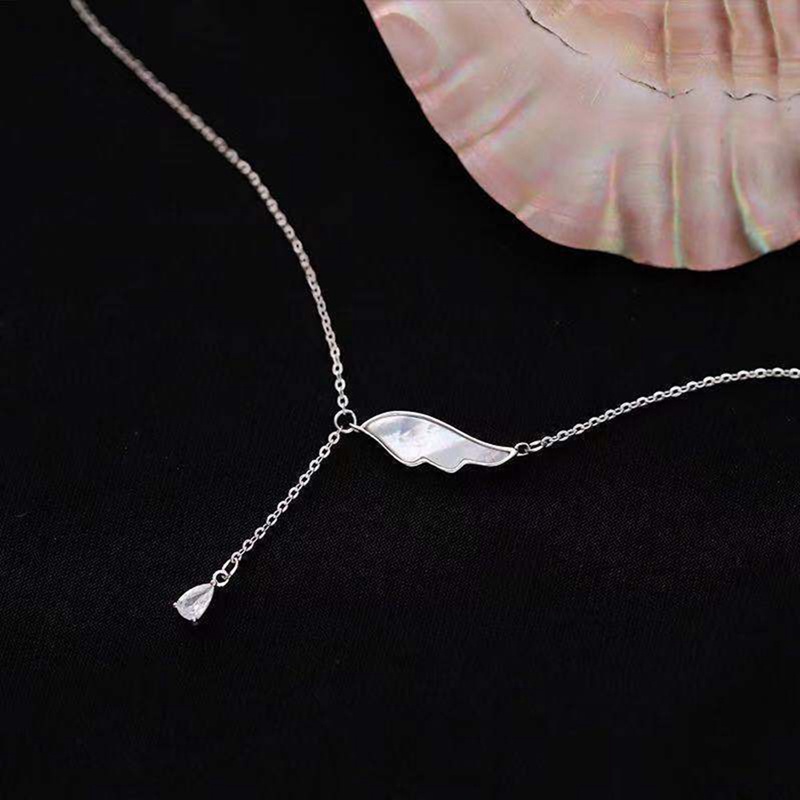 Vòng cổ Mặt Hình Cánh Thiên Thần Vỏ Sò Sang Trọng Cho Nữ
