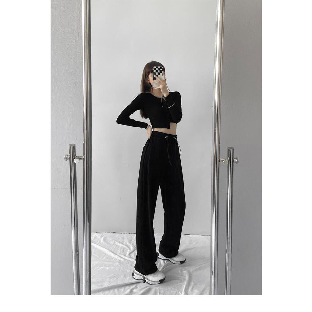 Quần Lưng Thun Cao Phối Dây Rút Thời Trang Cá Tính 60686