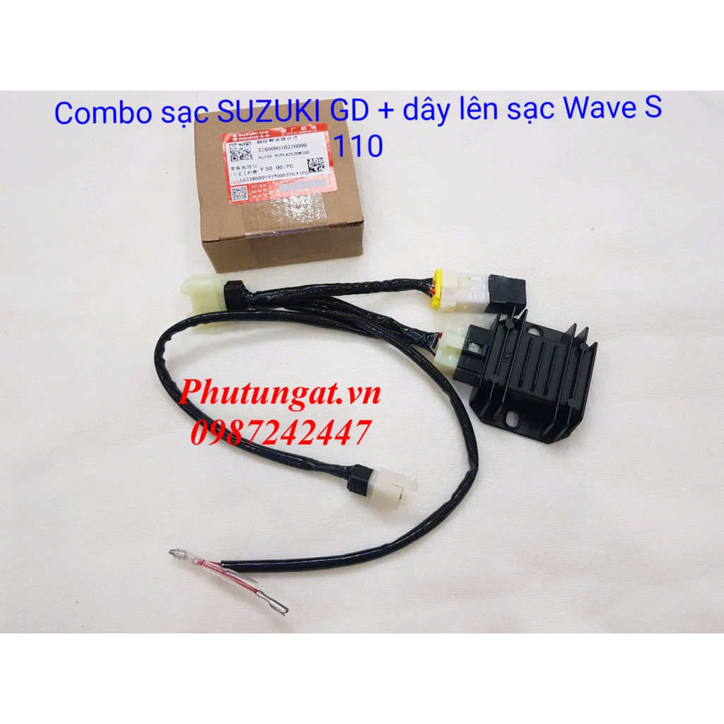 Combo Sạc SUZUKI HCE + dây lên sạc cho Wave S 110